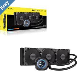 Corsair NAUTILUS 360 RS LCD Liquid CPU Cooler  Black 360mm rad LCD pump 3x PWM fans 2100 RPM AM5LGA1851 copper plate 450mm Tube 36dBA