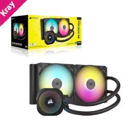 Corsair iCUE LINK TITAN 280 RX RGB AIO Liquid CPU Cooler - Black, 94.7 CFM, 1700 RPM, Aluminum Radiator, Copper Cold Plate, Intel/AMD Support