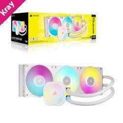 Corsair iCUE LINK TITAN 360 RX RGB AIO Liquid CPU Cooler - White: 73.5 CFM, 2100 RPM, Aluminum Radiator, Copper Cold Plate, Intel/AMD Support