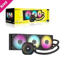 Corsair iCUE LINK TITAN 360 RX RGB AIO Liquid CPU Cooler - Black, 73.5 CFM, 2100 RPM, Aluminum Radiator, Copper Cold Plate, Intel/AMD Support