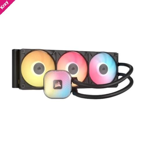 CORSAIR iCUE LINK TITAN II 360 RX RGB - Black, 360mm AIO, FlowDrive Gen 2, RX II Fan, RGB, Copper Coldplate, AM5/AM4, LGA1851/1700