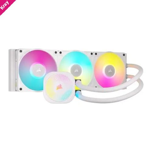 CORSAIR iCUE LINK TITAN II 360 RX RGB - White, 360mm AIO, FlowDrive Gen 2, RX II Fan, RGB, Copper Coldplate, AM5/AM4, LGA1851/1700