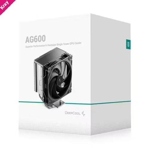 DeepCool AG600 ARGB Superior Performance 6 Heatpipe Single Tower CPU Cooler