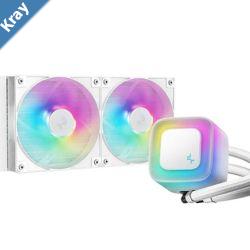 DeepCool LE240 V2 Liquid Cooler 240mm 6th Gen Pump up to 3400 PWM Hydro Bearing IntelLGA185117001200115111501155 AMDAM5AM4