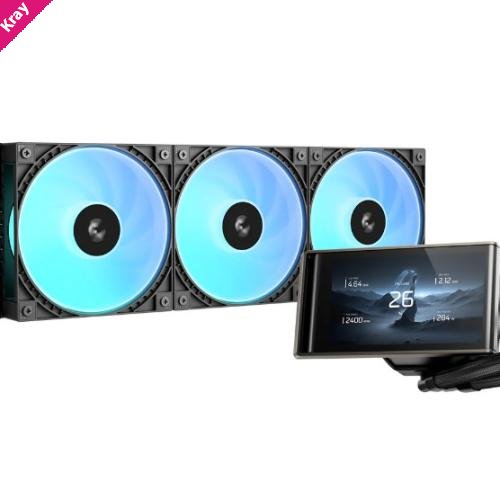 DeepCool LT360 VISION ARGB Liquid Coole 4.5 Ultrawide LCD Screen, Adjustable Viewing Angle, IntelLGA1851/1700/1200/1151/1150/1155 AMDAM5/AM4