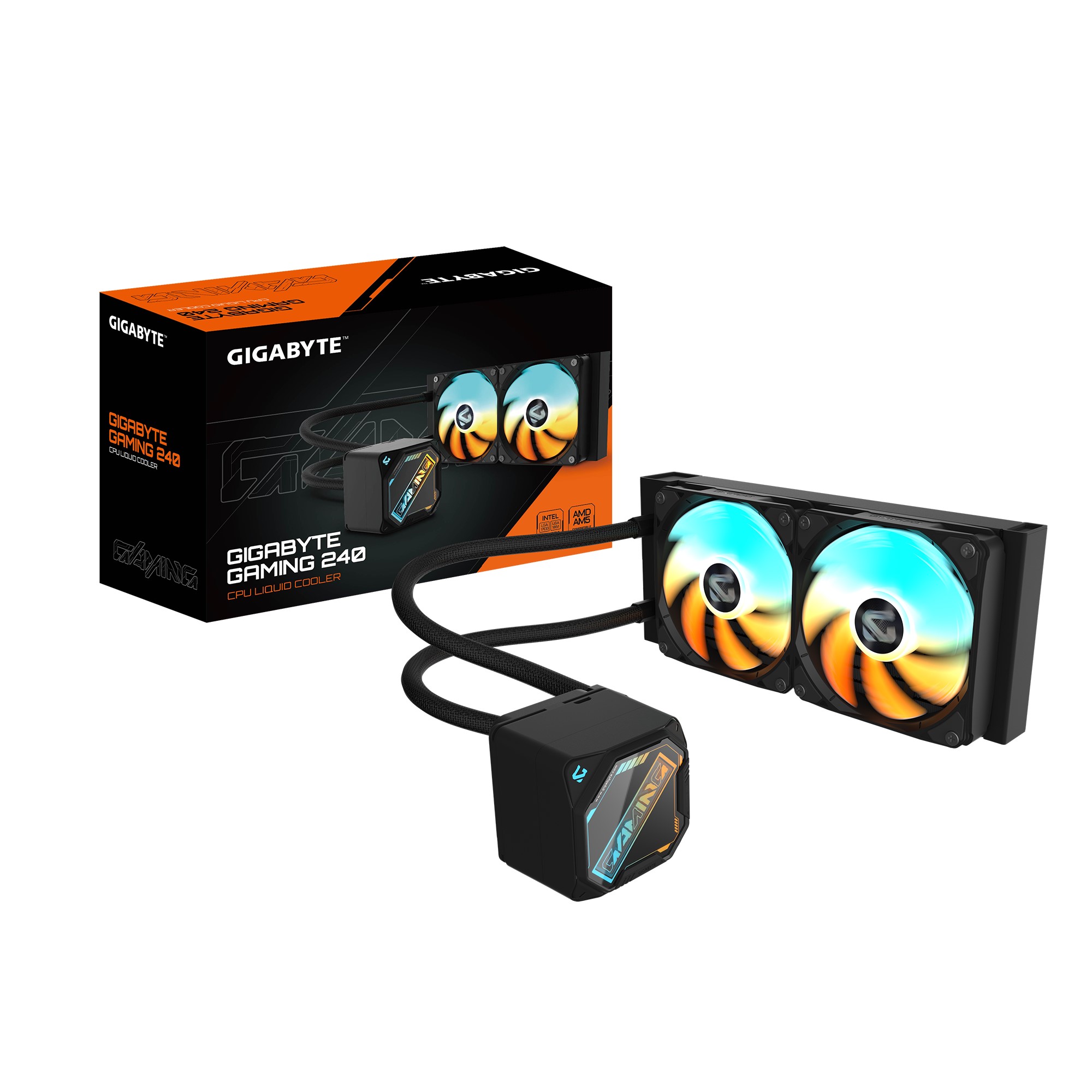GIGABYTE GAMING 240 allinone liquid cooler Intel 1851  1700  115X  1200 AMD AM5  AM4 Color ICE