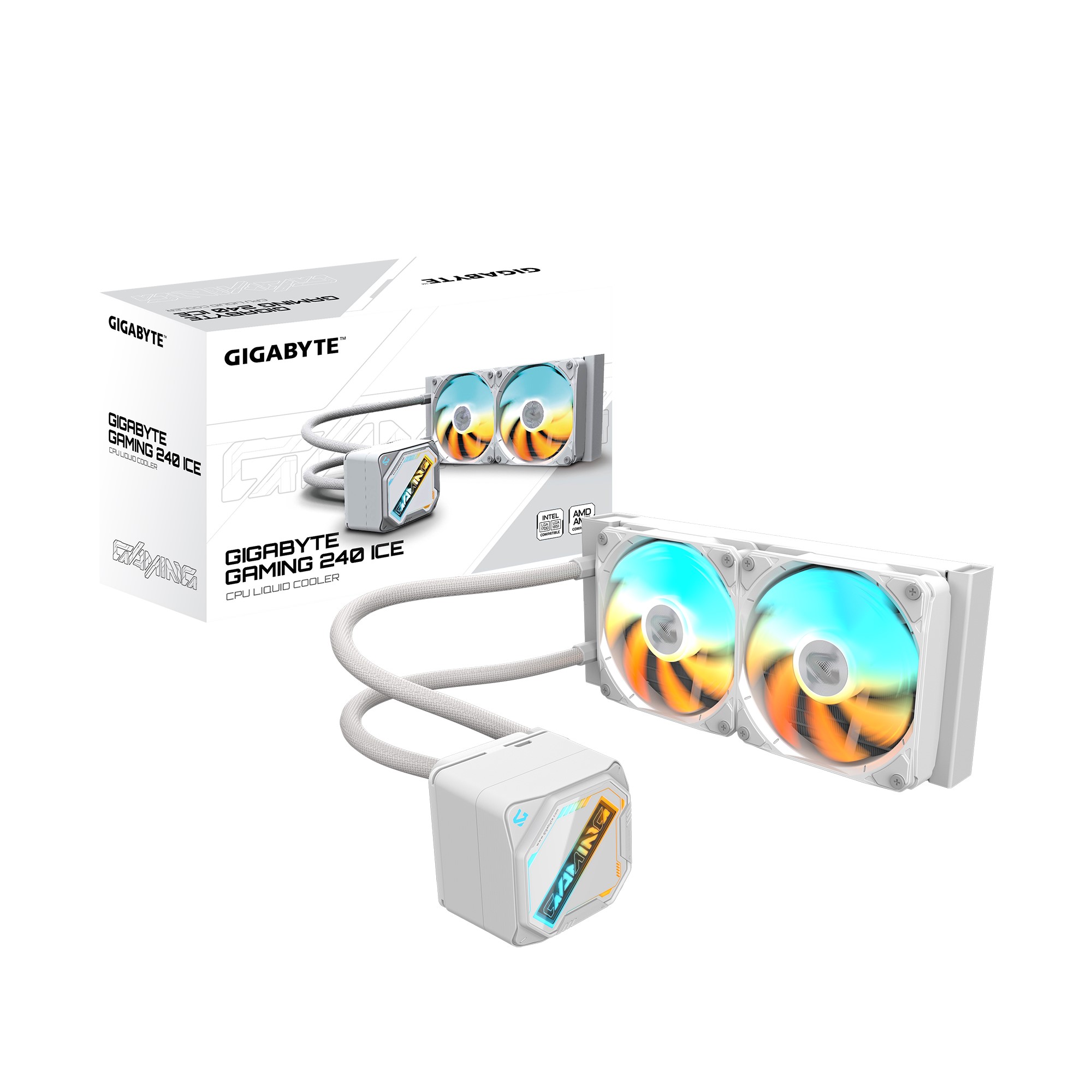 GIGABYTE GAMING 240 ICE allinone liquid cooler Intel 1851  1700  115X  1200 AMD AM5  AM4 Color ICE