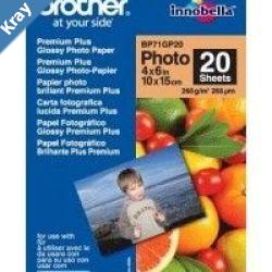 Brother 6x4 Prem Gloss Paper 20Pk  260 GSM LS