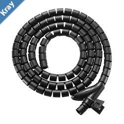 Brateck 20mm0.79 Diameter Coiled Tube Cable Sleeve  Material PolyethylenePE Dimensions 1000x20mm  BlackLS
