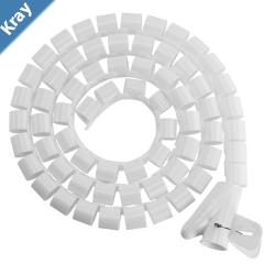 Brateck 20mm0.79 Diameter Coiled Tube Cable Sleeve  Material PolyethylenePE Dimensions 1000x20mm  White