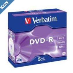 Verbatim DVDR 16X Jewel 5pk 4.7GB