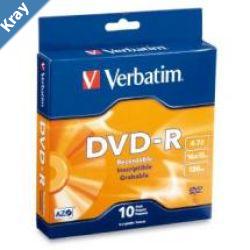 Verbatim DVDR 4.7GB 10Pk Spindle 16x