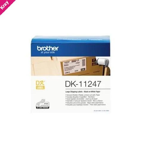 Brother Large White Shipping Labels, 103mm