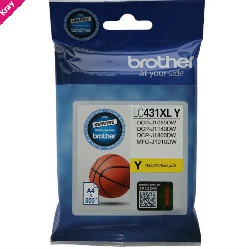 Brother *NEW* YELLOW INK CARTRIDGE TO SUIT DCP-J1800DW -UP TO 500 PAGES