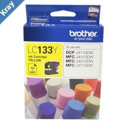 Brother LC133Y Yellow InkMFCJ6520DWJ6720DWJ6920DW and DCPJ4110DWMFCJ4410DWJ4510DWJ4710DW and DCPJ152WJ172WJ552DWJ752DWMFCJ245etc.