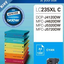 Brother LC235XL CS Cyan Ink Cartridge to suit DCPJ4120DWMFCJ4620DWJ5320DWJ5720DW  up to1200 pages