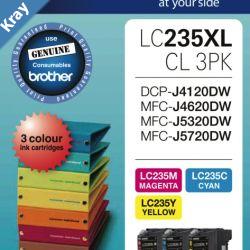 Brother LC235XL Colour Value Pack1X Cyan 1XMagenta 1XYellow