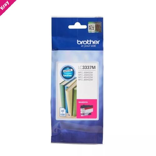 Brother LC3337M *NEW*MAGENTA INK CARTRIDGE TO SUIT MFC-J5945DW/MFC-J6945DW/MFC-J5845DW/MFC-J6545DW-UP TO 1500 PAGES