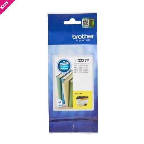 Brother LC3337Y *NEW*YELLOW INK CARTRIDGE TO SUIT MFC-J5945DW/MFC-J6945DW/MFC-J5845DW/MFC-J6545DW-UP TO 1500 PAGES