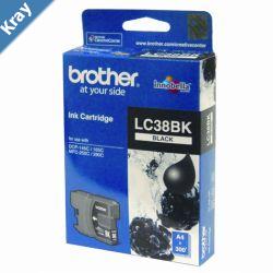 Brother LC38BK Black Ink Cartridge DCP145C165C195C375CW MFC250C255CW257CW290C295CN up to 300 pages
