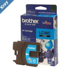 Brother LC38C Cyan Ink Cartridge to suit DCP145C165C195C375CW MFC250C255CW257CW290C295CN uo to 260 pages