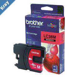 Brother LC38M Magenta Ink Cartridge to suit DCP145C165C195C375CW MFC250C255CW257CW290C295CN uo to 260 pages