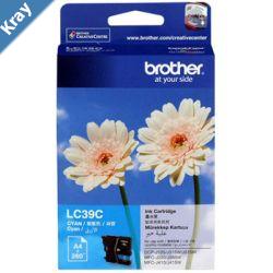 Brother LC39C Cyan Ink Cartridge  DCPJ125J315WJ515W MFCJ220J265WJ410J415WJ140W up to 260 pages