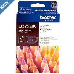 Brother LC73BK Black High Yield Ink Cartridge DCPJ525WJ725DWJ925DW MFCJ6510DWJ6710DWJ6910DWJ5910DWJ430WJ432WJ625DWJ825DW  up to