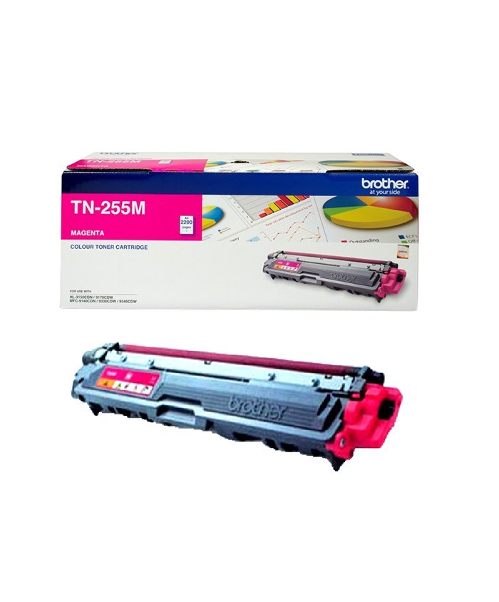 Brother TN255M  MAGENTA HIGH YIELD TONER CARTRIDGE TO SUIT HL3150CDN3170CDWMFC9140CDN9330CDW9335CDW9340CDW DCP9015CDW 2200 Pages