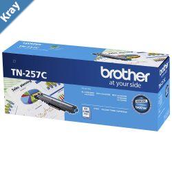 Brother TN257C  Cyan High Yield Toner Cartridge to Suit   HL3230CDW3270CDWDCPL3015CDWMFCL3745CDWL3750CDWL3770CDW 2300 Pages