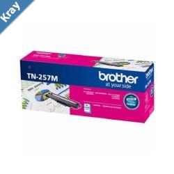 Brother TN257M Magenta High Yield Toner Cartridge to Suit   HL3230CDW3270CDWDCPL3015CDWMFCL3745CDWL3750CDWL3770CDW 2300 Pages