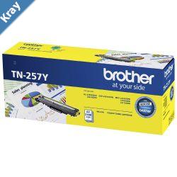 Brother TN257Y Yellow High Yield Toner Cartridge to Suit   HL3230CDW3270CDWDCPL3015CDWMFCL3745CDWL3750CDWL3770CDW 2300 Pages