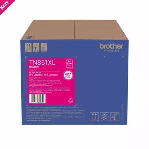 Brother MAGENTA HIGH YIELD TONER CARTRIDGE TO SUIT MFC-L9670CDN/ MFC-L9630CDN/HL-L9470CDN - Up to 9000 pages