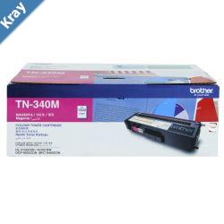 Brother TN340M Colour Laser Toner  Standard Yield Megenta HL4150CDN4570CDW DCP9055CDN MFC9460CDN9970CDW  1500 pages
