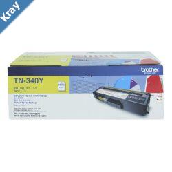 Brother TN340Y  Colour Laser Toner Standard Yield Yellow HL4150CDN4570CDW DCP9055CDN MFC9460CDN9970CDW  1500 pages