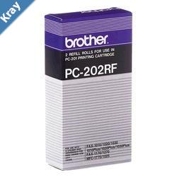 Brother PC202RF Refill Rolls x2 for Fax 10201030