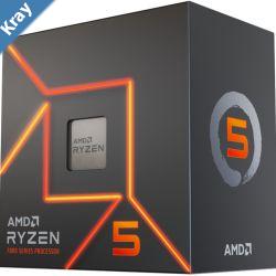 AMD Ryzen 5 7600 6 Cores  12 Threads 65 watts Max Freq 5.2Ghz 38MB Cache Wraith Stealth Cooler  Radeon Graphics