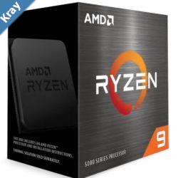AMD Ryzen 9 5900X Zen 3 CPU 12C24T TDP 105W Boost Up to 4.8GHz Base 3.7GHz Total Cache 70MB No Cooler RYZEN5000AMDCPU
