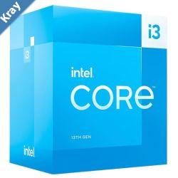 Intel i3 13100 CPU 3.1GHz 4.5GHz Turbo 13th Gen LGA1700 4Cores 8Threads 12MB 60W UHD Graphics 730 Retail Raptor Lake with Fan