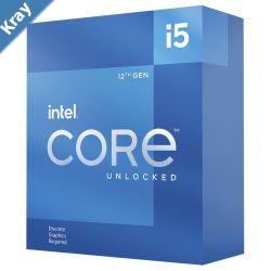Intel i512600KF CPU 3.7GHz 4.9GHz Turbo 12th Gen LGA1700 10Cores 16Threads 25MB 125W Graphic Card Required Unlocked Retail Box Alder Lake no Fan