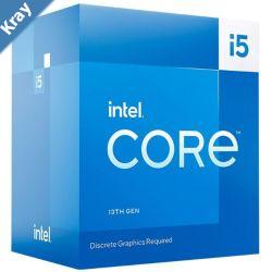 Intel i5 13400F CPU 3.3GHz 4.6GHz Turbo 13th Gen LGA1700 10Cores 16Threads 20MB 65W Graphic Card Required Retail Raptor Lake with Fan