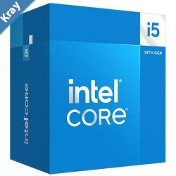 Intel i5 14500 CPU 3.7GHz 5.0GHz Turbo 14th Gen LGA1700 14Cores 20Threads 29.5MB 65W UHD Graphics 770 Retail Raptor Lake with Fan