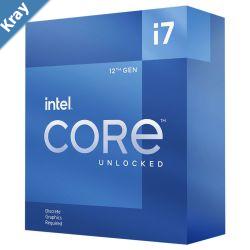 Intel i7 12700KF CPU 3.6GHz 5.0GHz Turbo 12th Gen LGA1700 12Cores 20Threads 25MB 125W Graphic Card Required Unlocked Retail Box Alder Lake no Fan