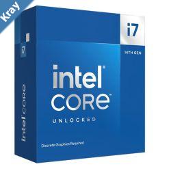 Intel i7 14700KF CPU 4.3GHz 5.6GHz Turbo 14th Gen LGA1700 20Cores 28Threads 33MB 125W Graphic Card Required Unlocked Retail Raptor Lake no Fan