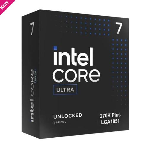 Intel Core Ultra 7 processor 270K Plus LGA1851 (36M Cache, up to 5.50 GHz)(15th Gen), Integrated Graphics  Please note: No CPU Cooler Included