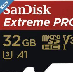 SanDisk Extreme Pro 32GB microSD SDHC SQXCG 100MBs 90MBs V30 U3 C10 UHS1 4K UHD Shock temperature water  Xray proof with SD Adaptor 16GB