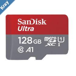 SanDisk Ultra 128GB microSD SDHC SDXC UHSI Memory Card 140MBs Class 10 Speed