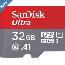 SanDisk Ultra 32GB microSD SDHC SDXC UHSI Memory Card 120MBs Full HD Class 10 Speed Google Play Store App for Android Smartphone Tablet 16GB