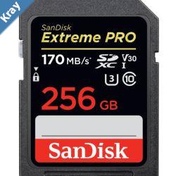 LS SanDisk 256GB Extreme PRO Memory Card 170MBs Full HD  4K UHD Class 30 Speed Shock Proof Temperature Proof Water Proof LS SDSDXXD256GGN4IN