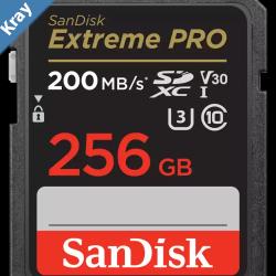 SanDisk 256GB Extreme PRO Memory Card 200MBs Full HD  4K UHD Class 30 Speed Shock Proof Temperature Proof Water Proof Xray Proof Digital Camera